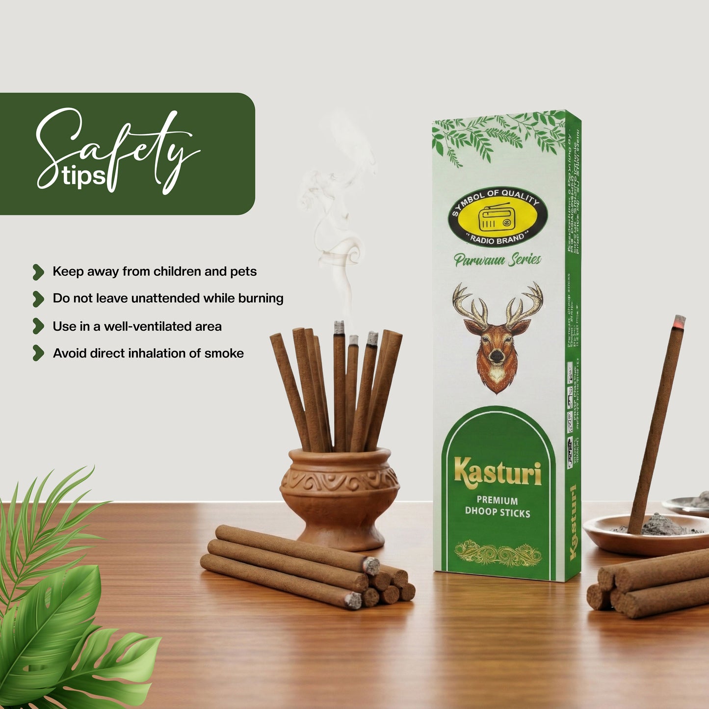 Kasturi Premium Dry Long Dhoop Sticks