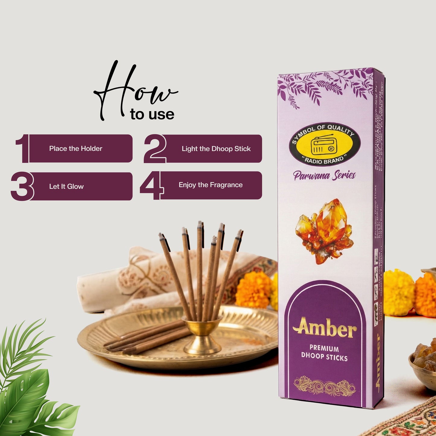 Amber Premium Dry Long Dhoop Sticks