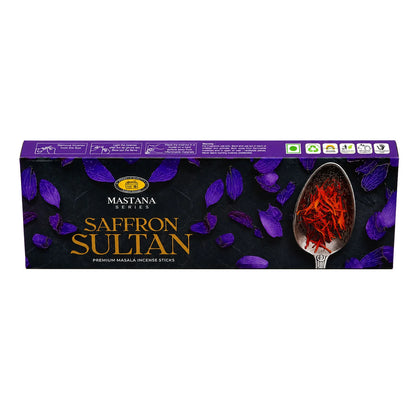 Saffron Sultaan Premium Masala Incense Sticks Long-Lasting Exotic Fragrance