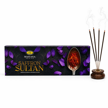 Saffron Sultaan Premium Masala Incense Sticks Long-Lasting Exotic Fragrance